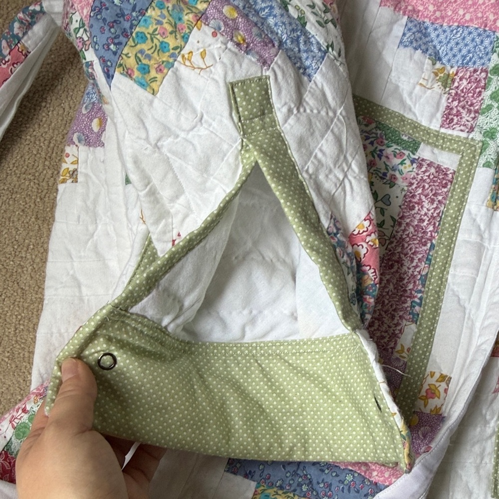 Handmade Feedsack Quilted Long Coat - Picture 5 of 6